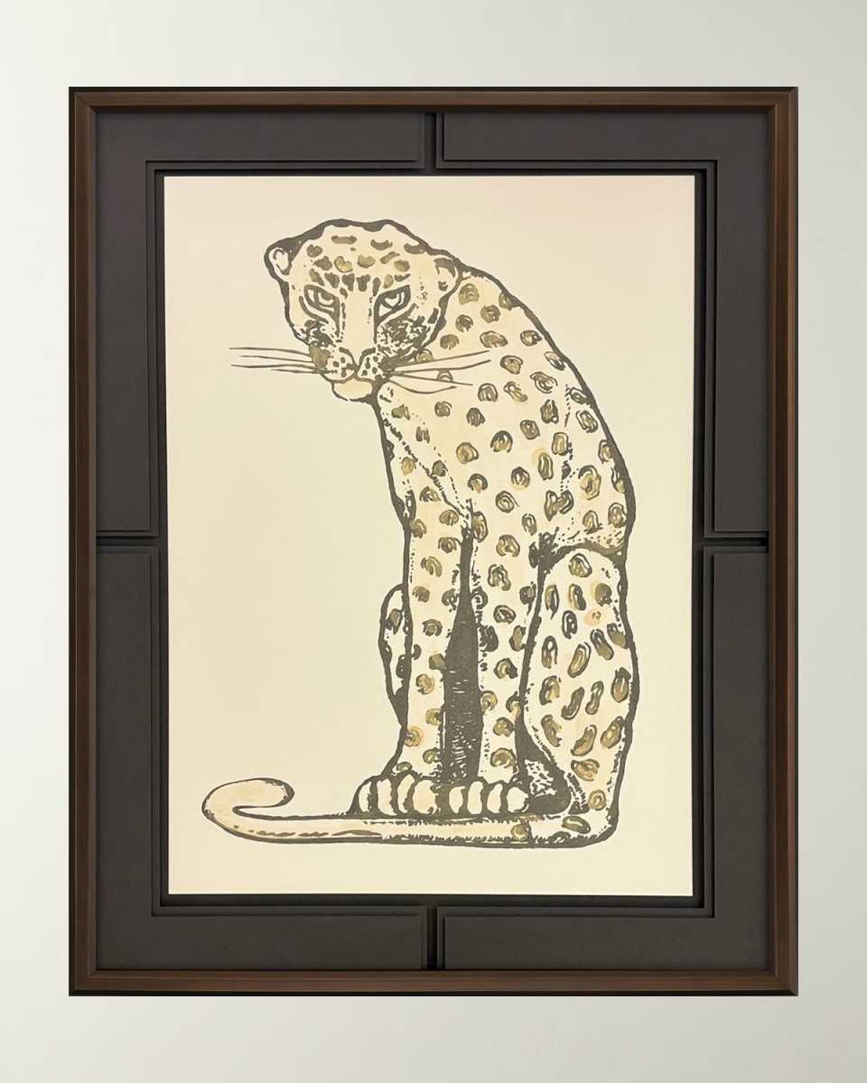 "Golden Cheetah" Framed Giclee
